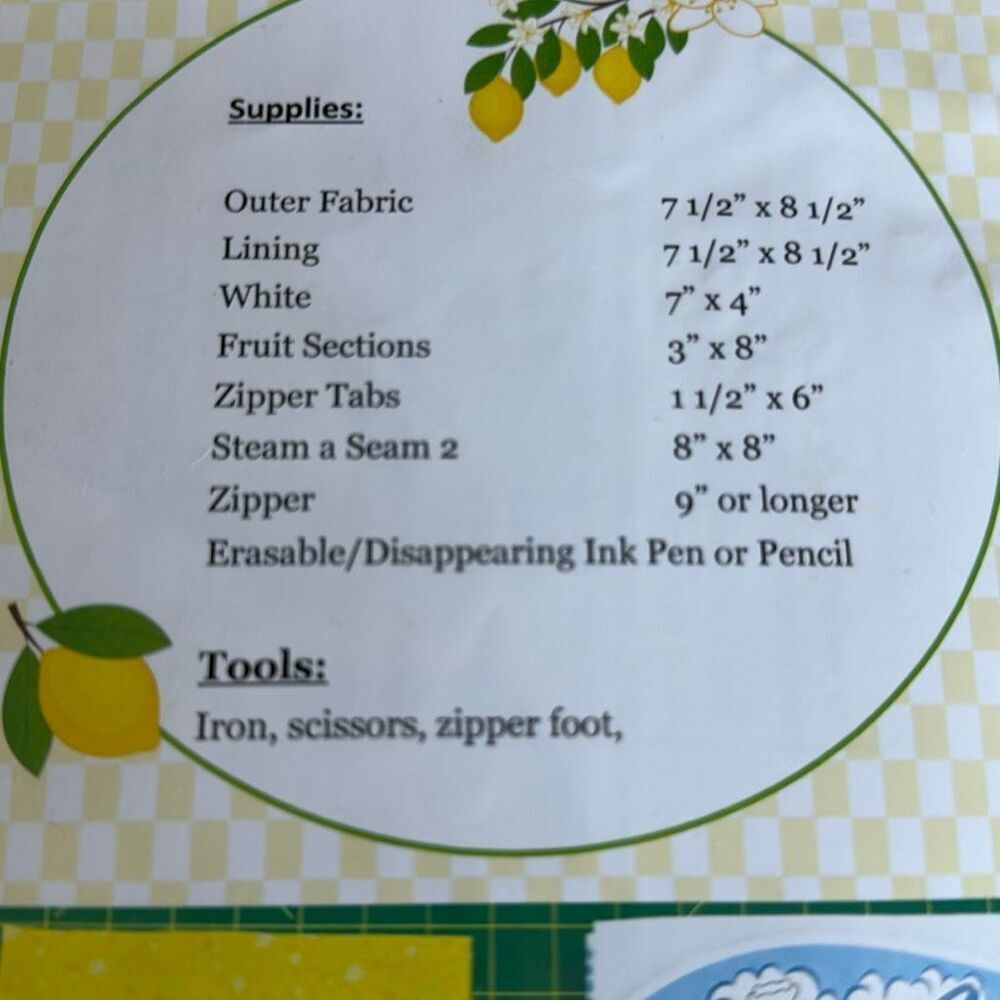 Pattern zesty lemony pouch - Picture 3 of 4